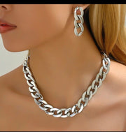 Acrylic Chain Necklace and Bracelet