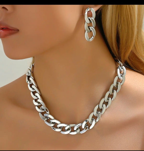 Acrylic Chain Necklace and Bracelet