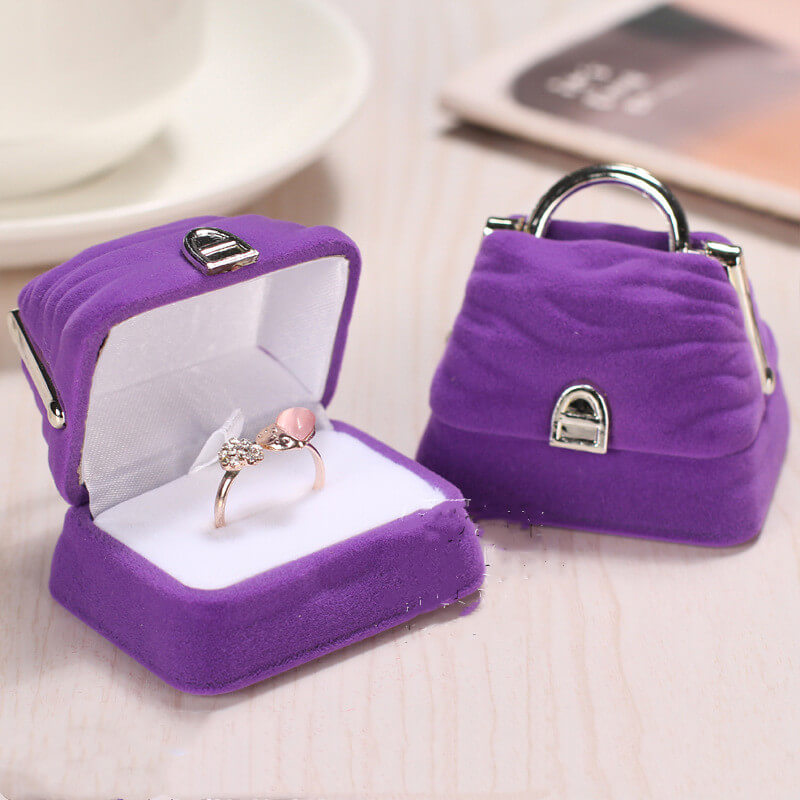 soft flannel jewelry packaging box for rings |  ring gift box