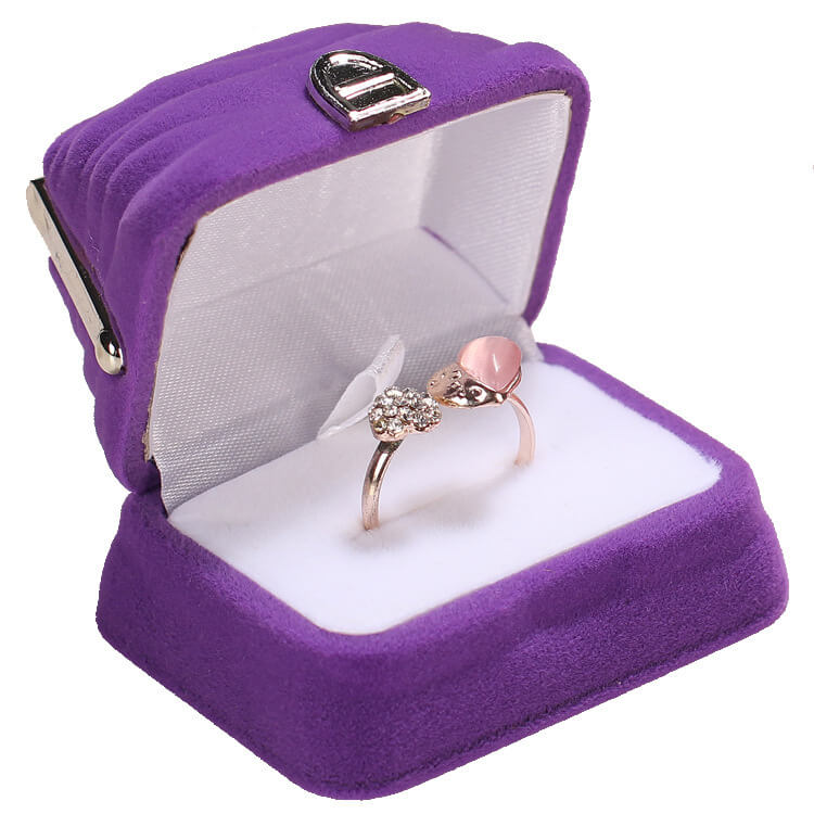 soft flannel jewelry packaging box for rings |  ring gift box