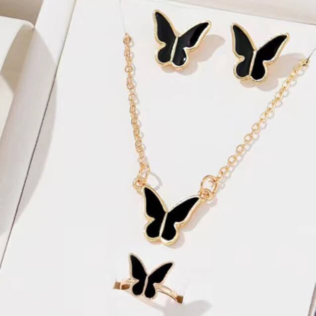 women’s jewelry set necklace earrings ring bracelet | stylish 5pcs set