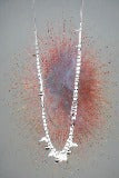 Modern Musical - White Pearls - Silver Necklace